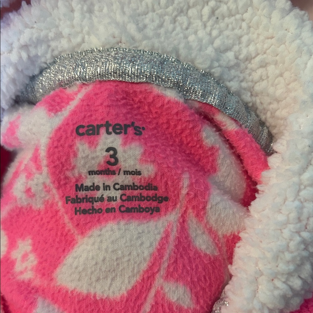 Carter's Pink Floral Hoodie - Picture 3 of 4